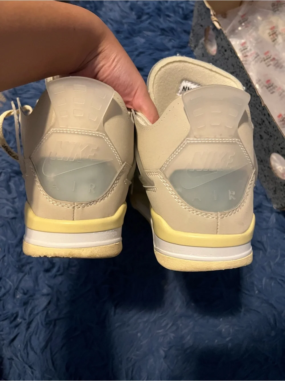 Jordan Men’s Beige/Tan Retro 'AIR' Basketball Sneakers